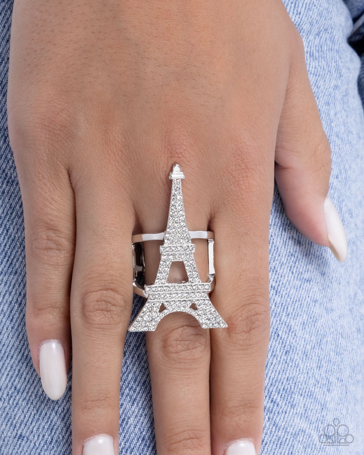 Eiffel Tower Ease - White Ring