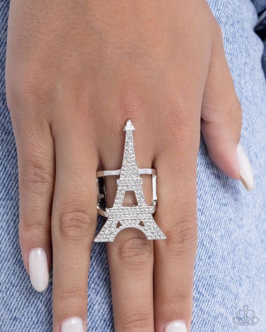 Eiffel Tower Ease - White Ring