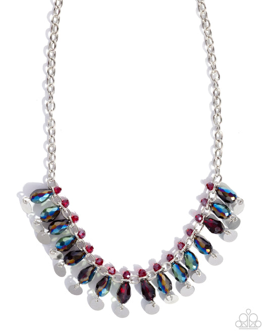 Glimpse of Glitz - Red Necklace